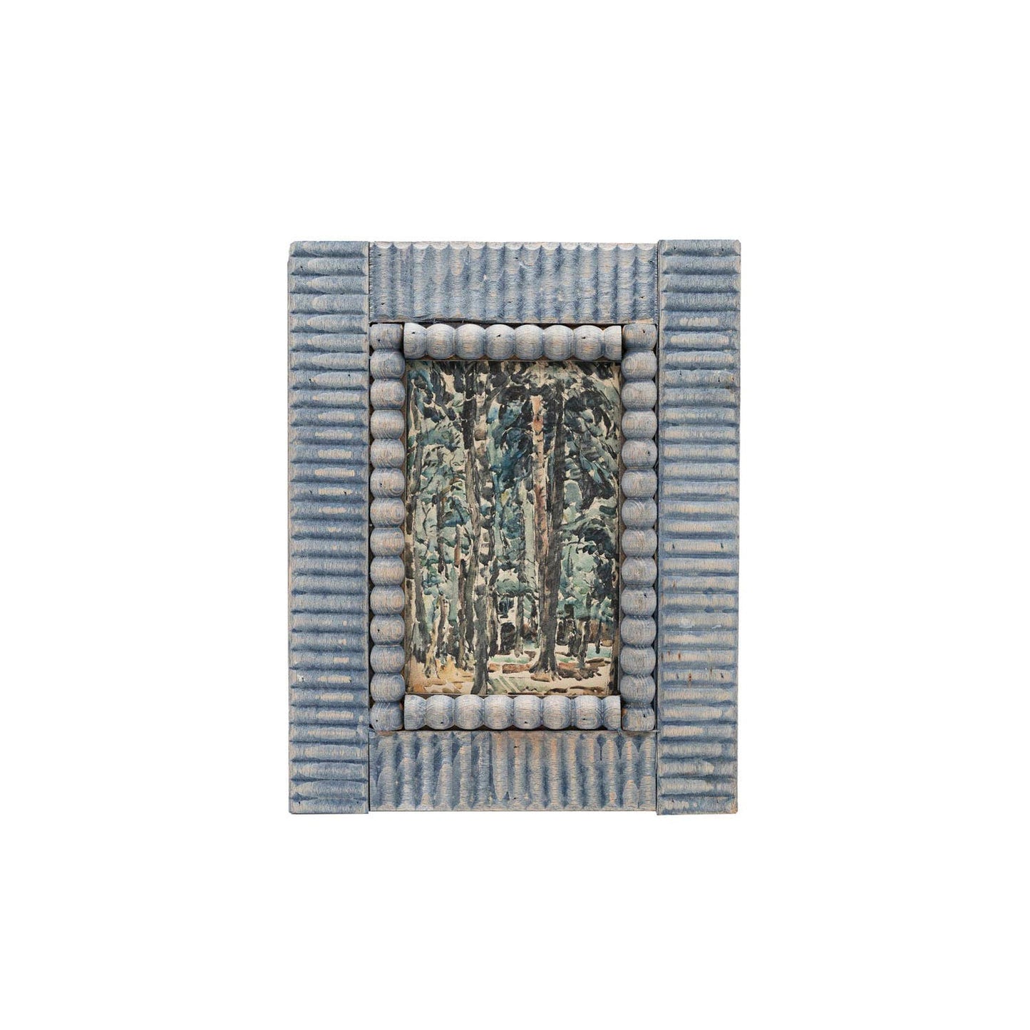 Charles Blue Wood Bead Picture Frame 4x6