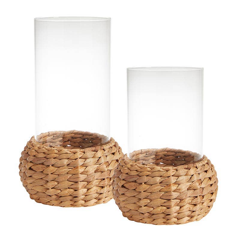 Seagrass Wrapped Hurricane - 2 Sizes