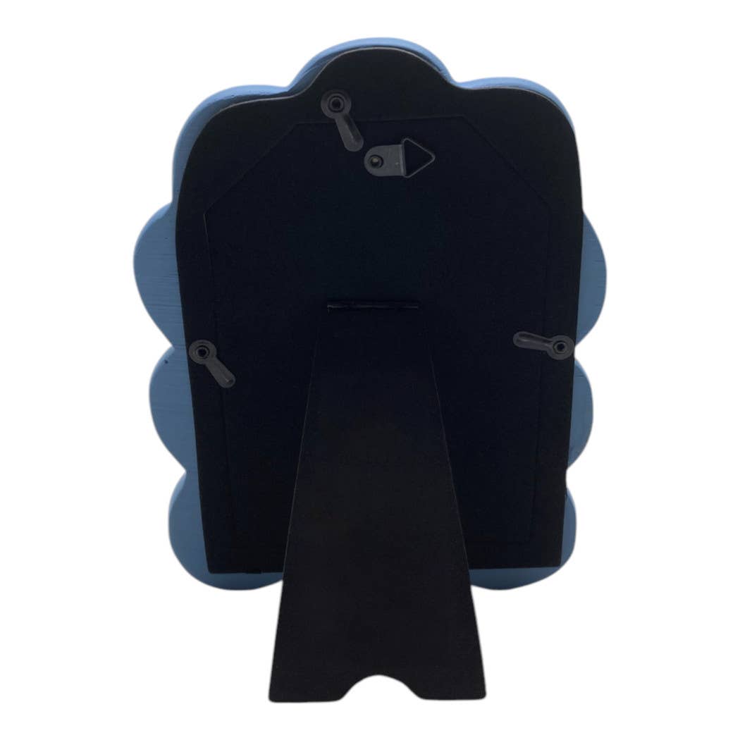 Oval Puffy Squiggle Photo Frame Blue 4x6 in.