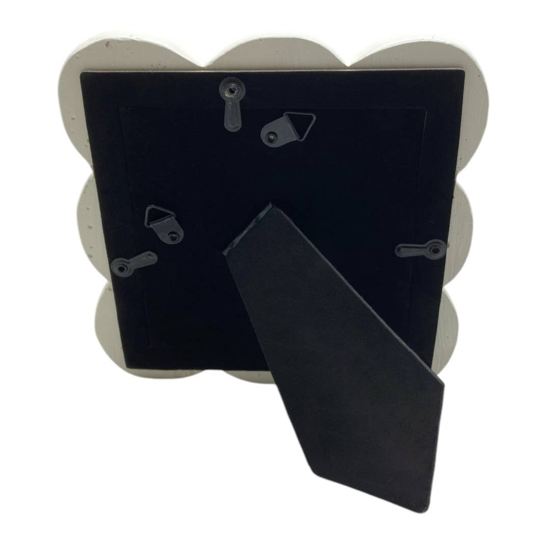 Puffy Squiggle Photo Frame Ivory 4x4 in.