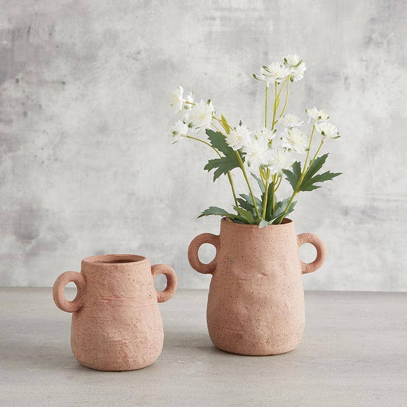 Terracota Stoneware Pot / Vase with Handle Acents