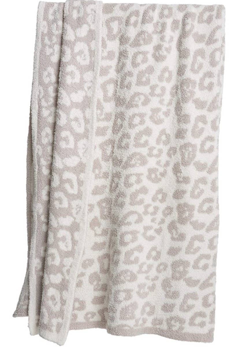 Luxe Blanket - Beige Leopard
