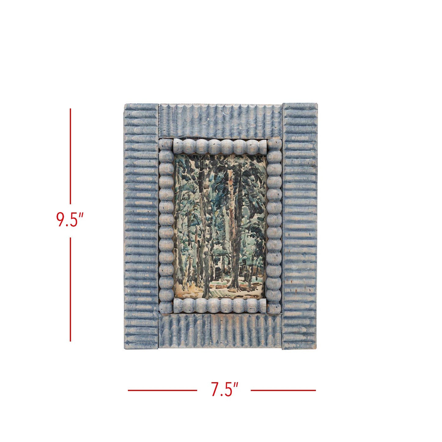 Charles Blue Wood Bead Picture Frame 4x6