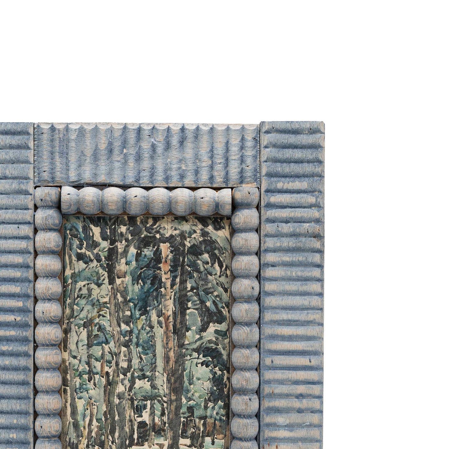 Charles Blue Wood Bead Picture Frame 4x6