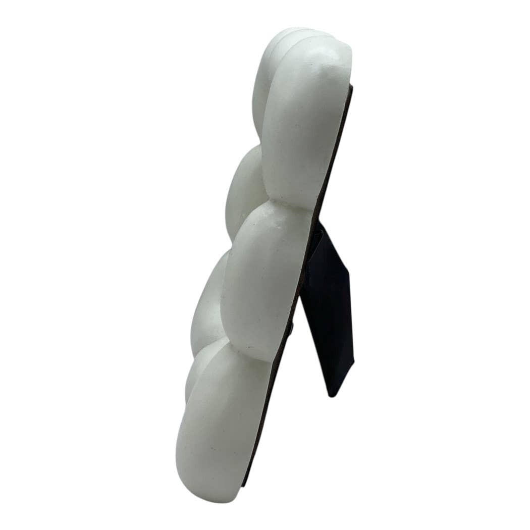 Puffy Squiggle Photo Frame Ivory 4x4 in.