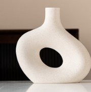 Hollow Ceramic Donut Vase - 2 sizes