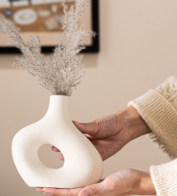Hollow Ceramic Donut Vase - 2 sizes
