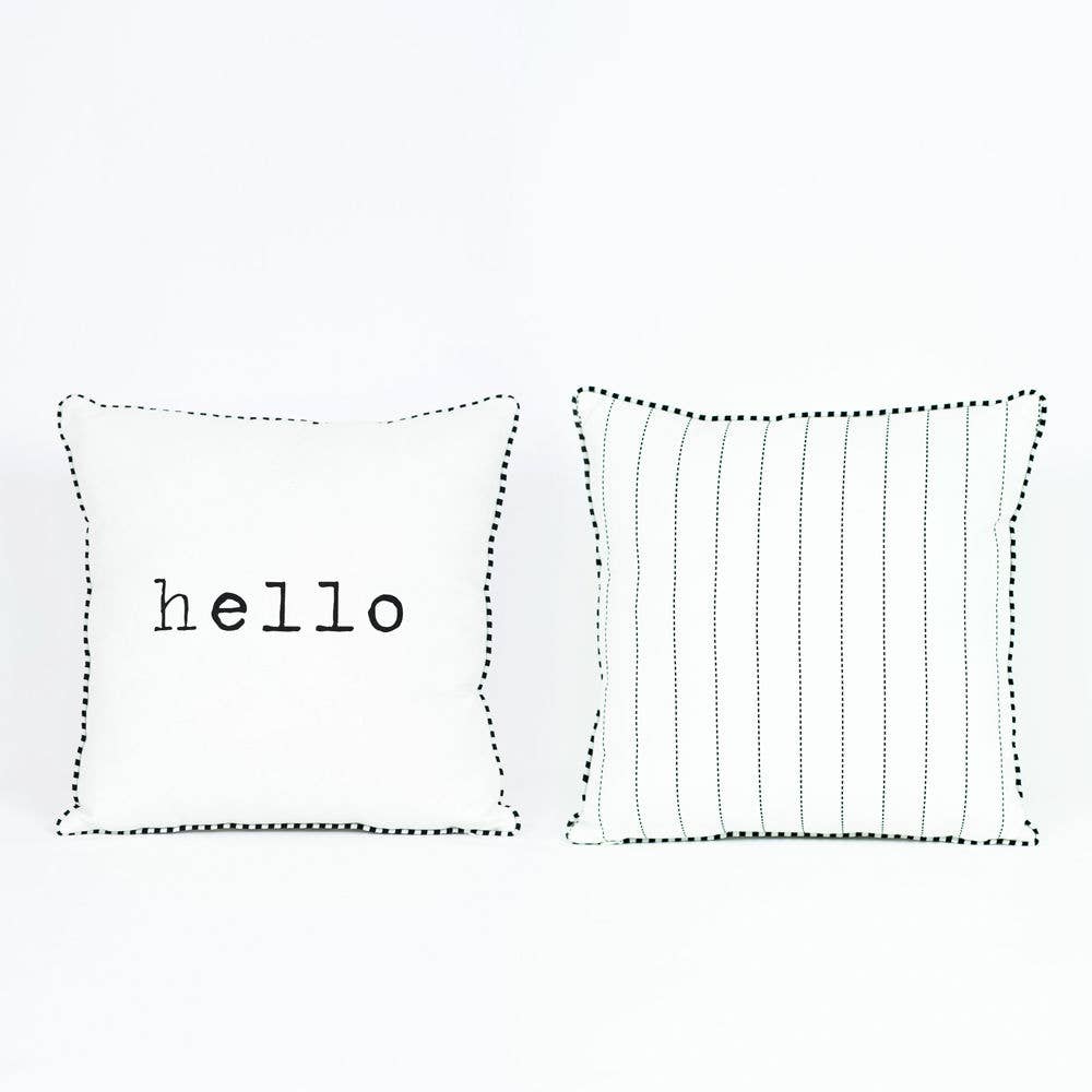 HELLO Reversible Pillow 14x14