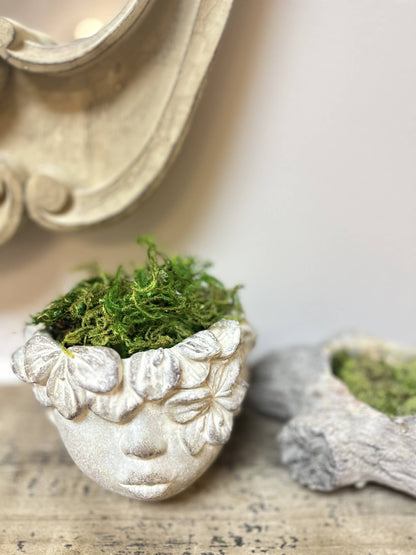 Concrete head kissing face succulent planter: Small / SMALL