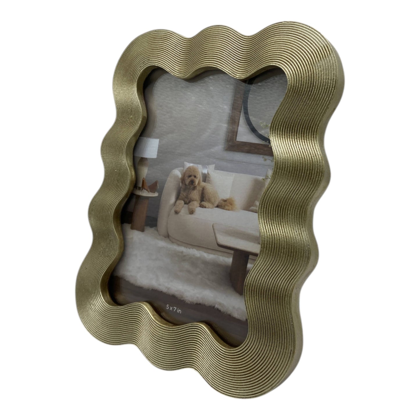 Gold Squiggle Photo Frame 5x7 in.