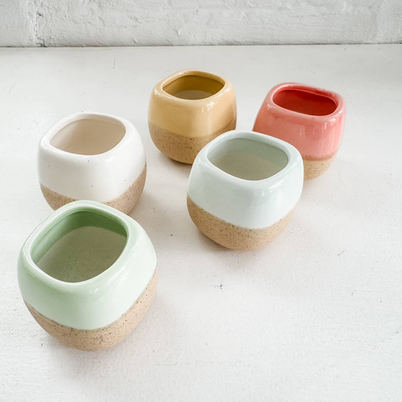 Ceramic Match Holders - With Matches - 2 Colors (Yellow or Green)