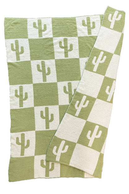 PRE-ORDER: LUXE Green Cactus Throw