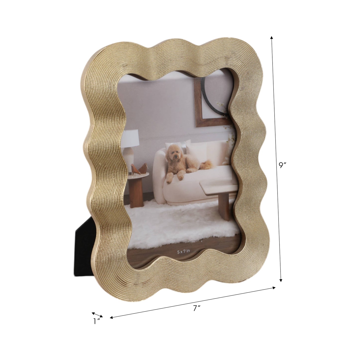 Gold Squiggle Photo Frame 5x7 in.