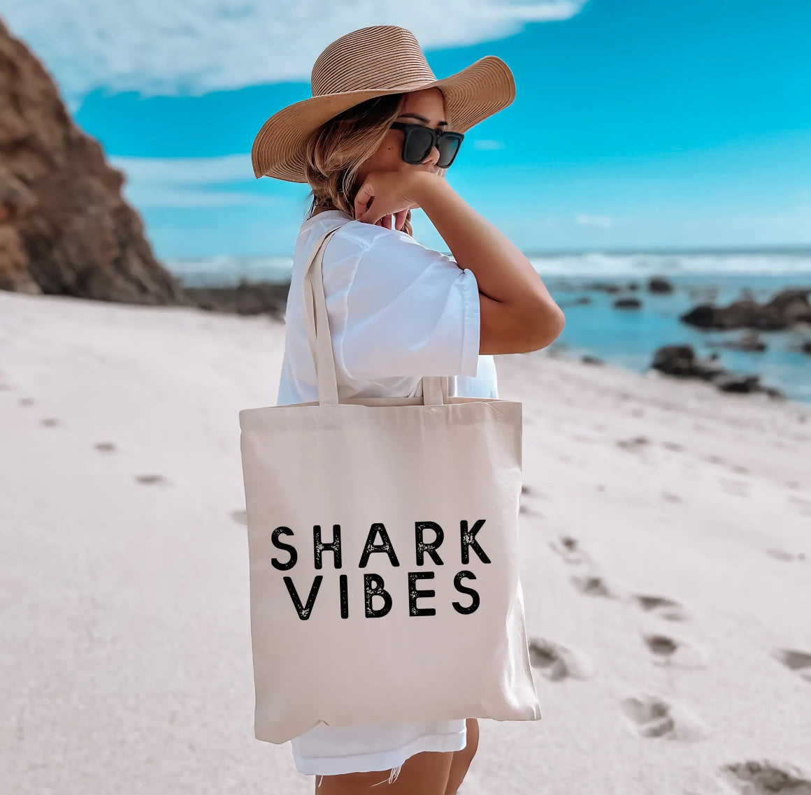 Shark Vibes Tote Bag - Medium