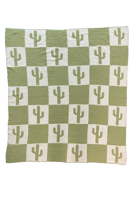 PRE-ORDER: LUXE Green Cactus Throw