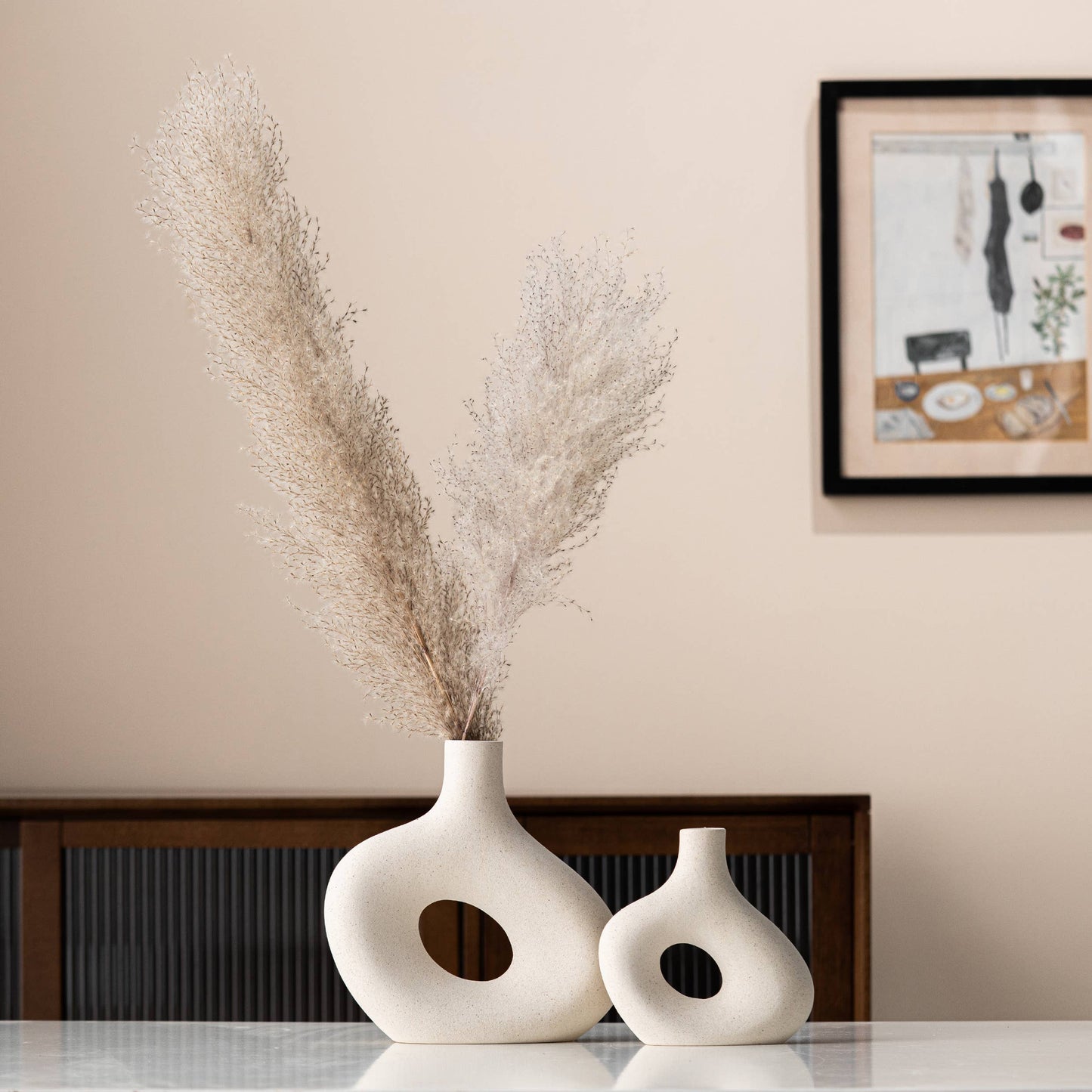 Hollow Ceramic Donut Vase - 2 sizes