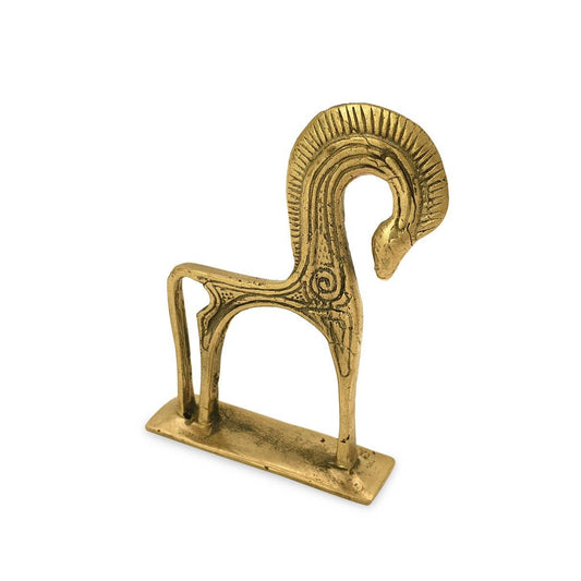 Brass Figurine Horse Curved