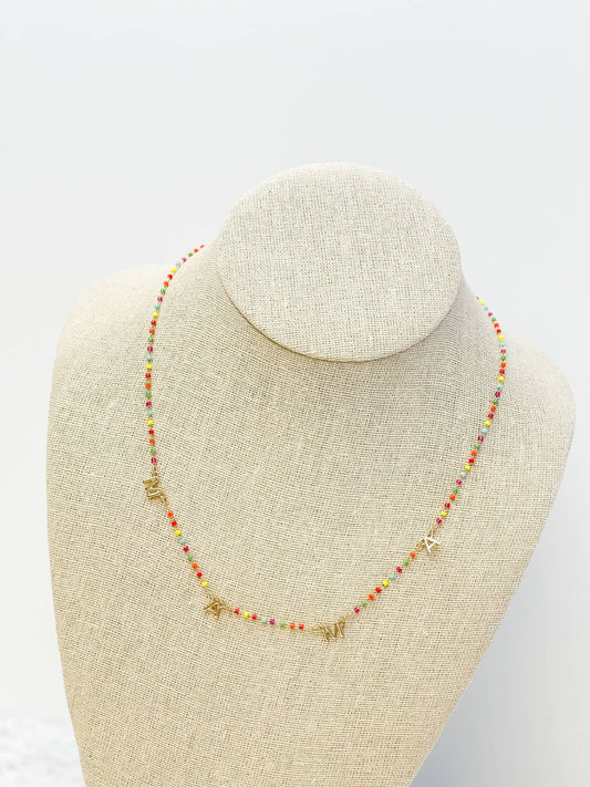 'Mama' Chain Necklaces: Multi
