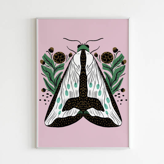 Goth Moth - 8" x 10" Art Print