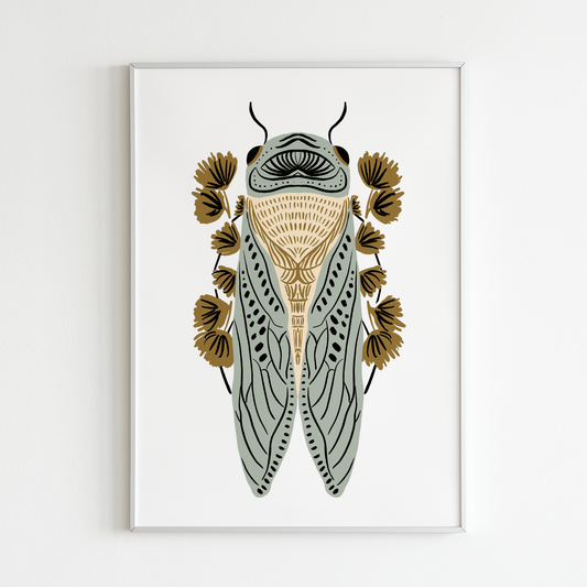 Cicada - SAGE - 8" x 10" Art Print