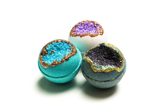 Crystal Geode Bath Bombs | Calm and Relax | Gift Set 💎