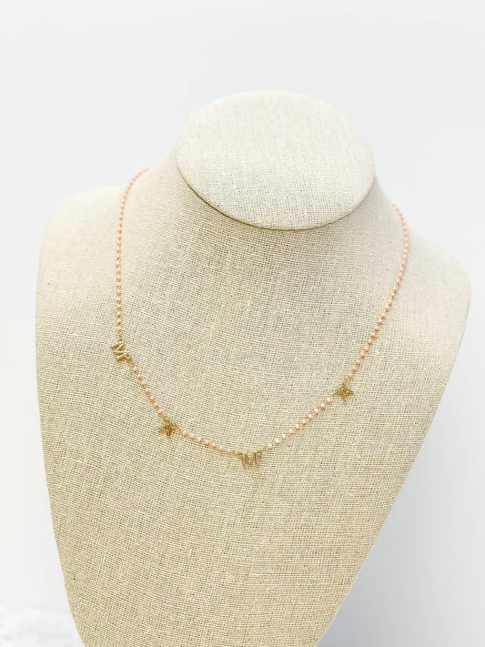 'Mama' Chain Necklaces: Pink
