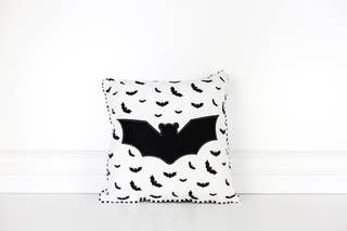 Halloween Bat Reversible Pillow 14.25x14.25