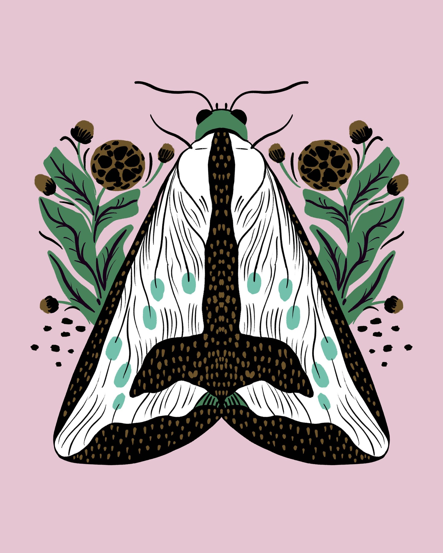 Goth Moth - 8" x 10" Art Print