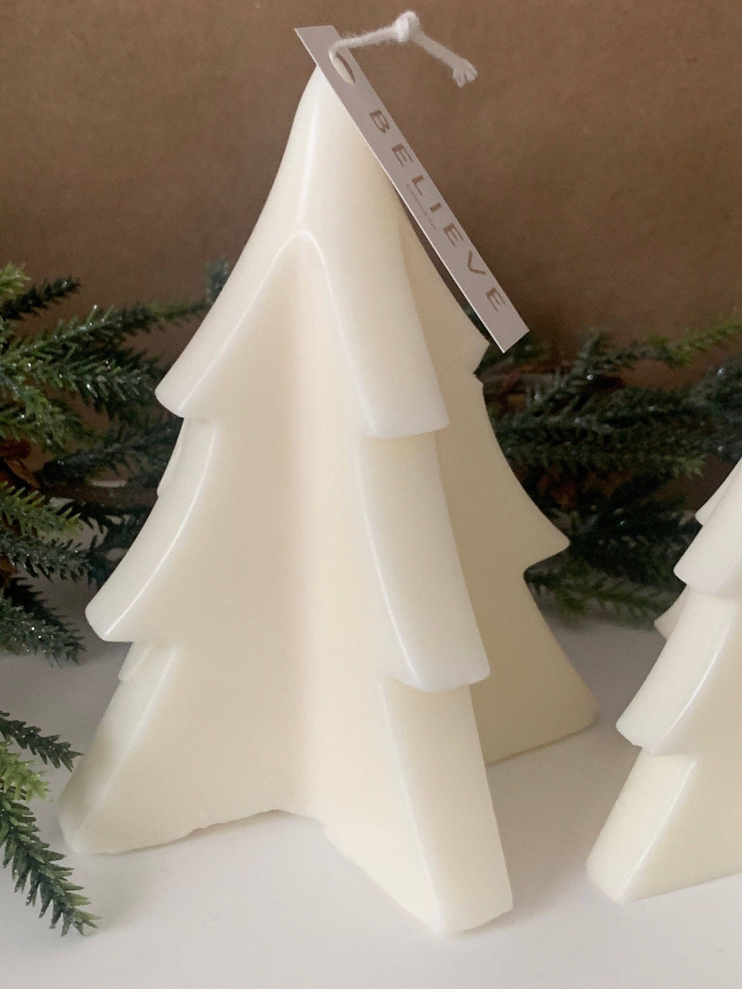 Handcrafted Christmas Tree Candle (Lg) - Holiday Home Decor | Vintage Fresh