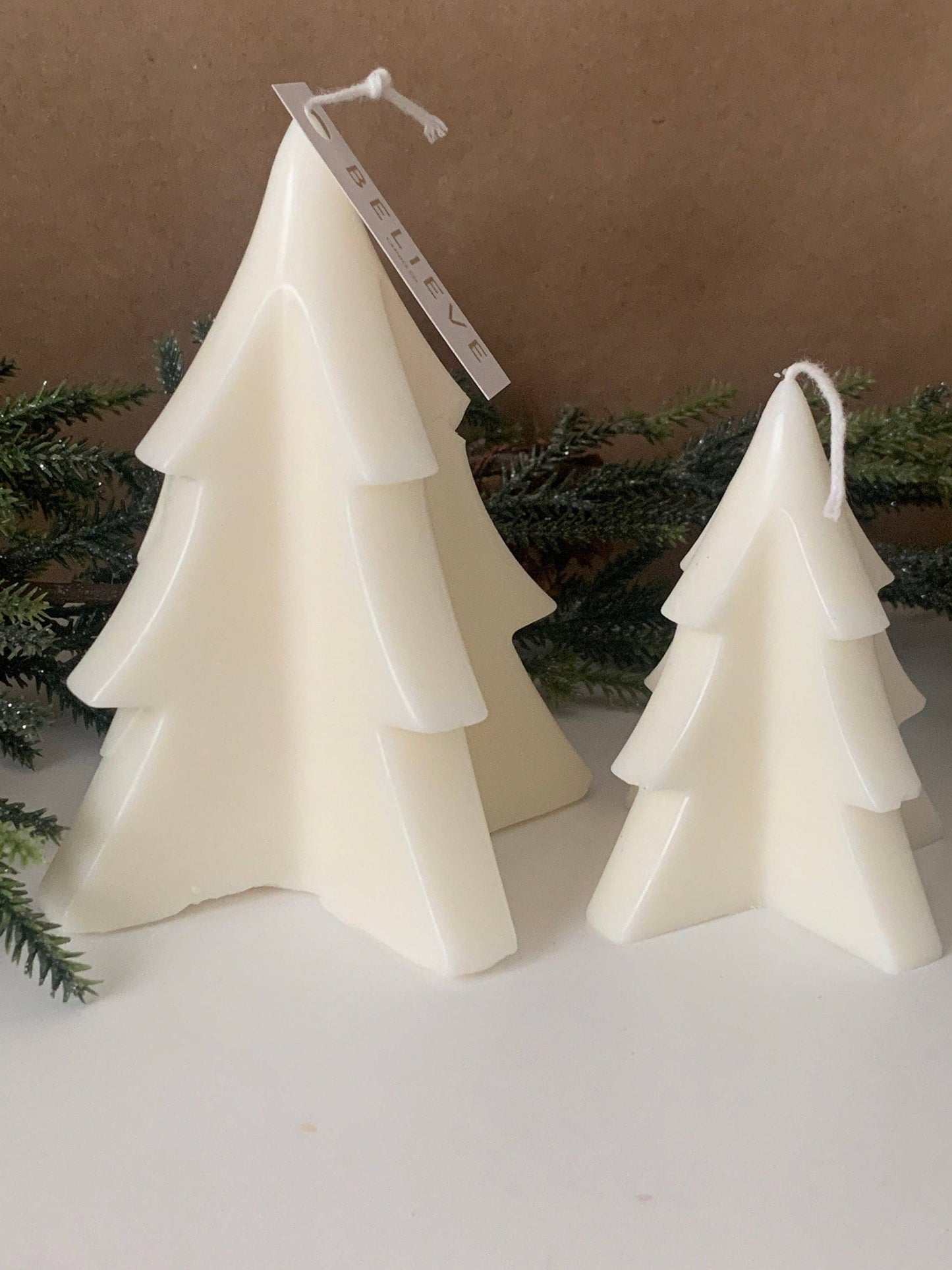 Handcrafted Christmas Tree Candle (Lg) - Holiday Home Decor | Vintage Fresh