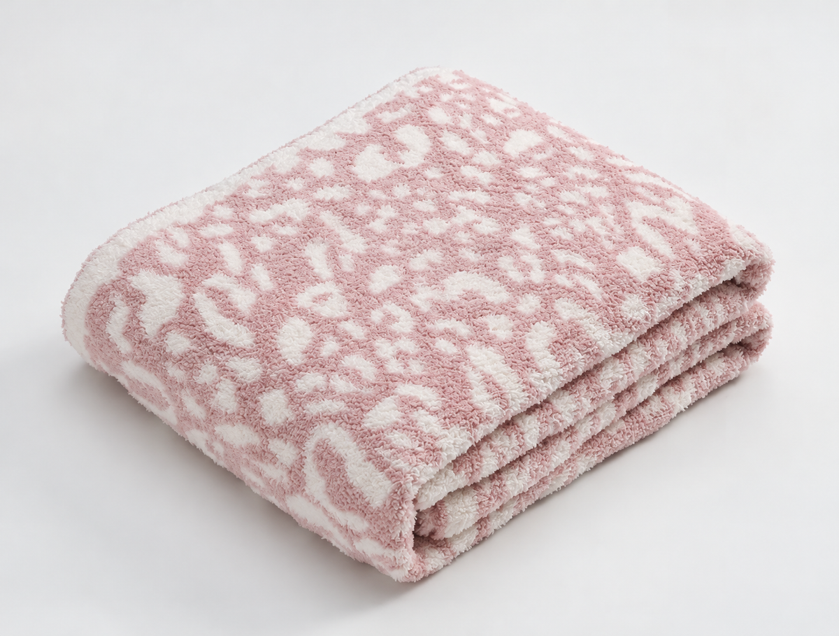 LUXE Pink Leopard Blanket | Ultra-Soft 50” x 60” Throw Blanket