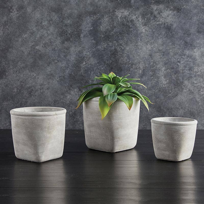 Cement Square Pot SM