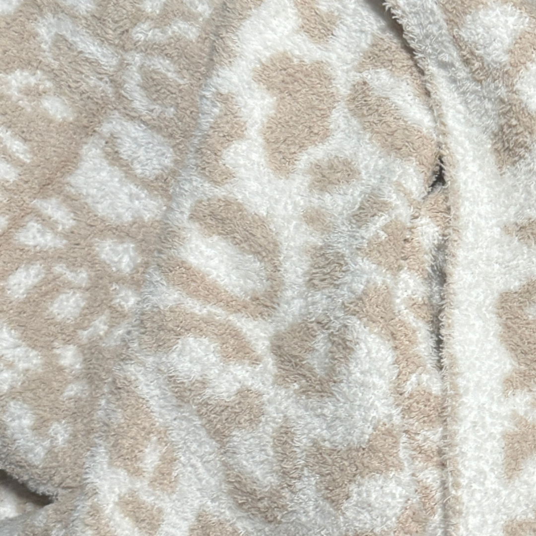 Beige Leopard Luxe Blanket