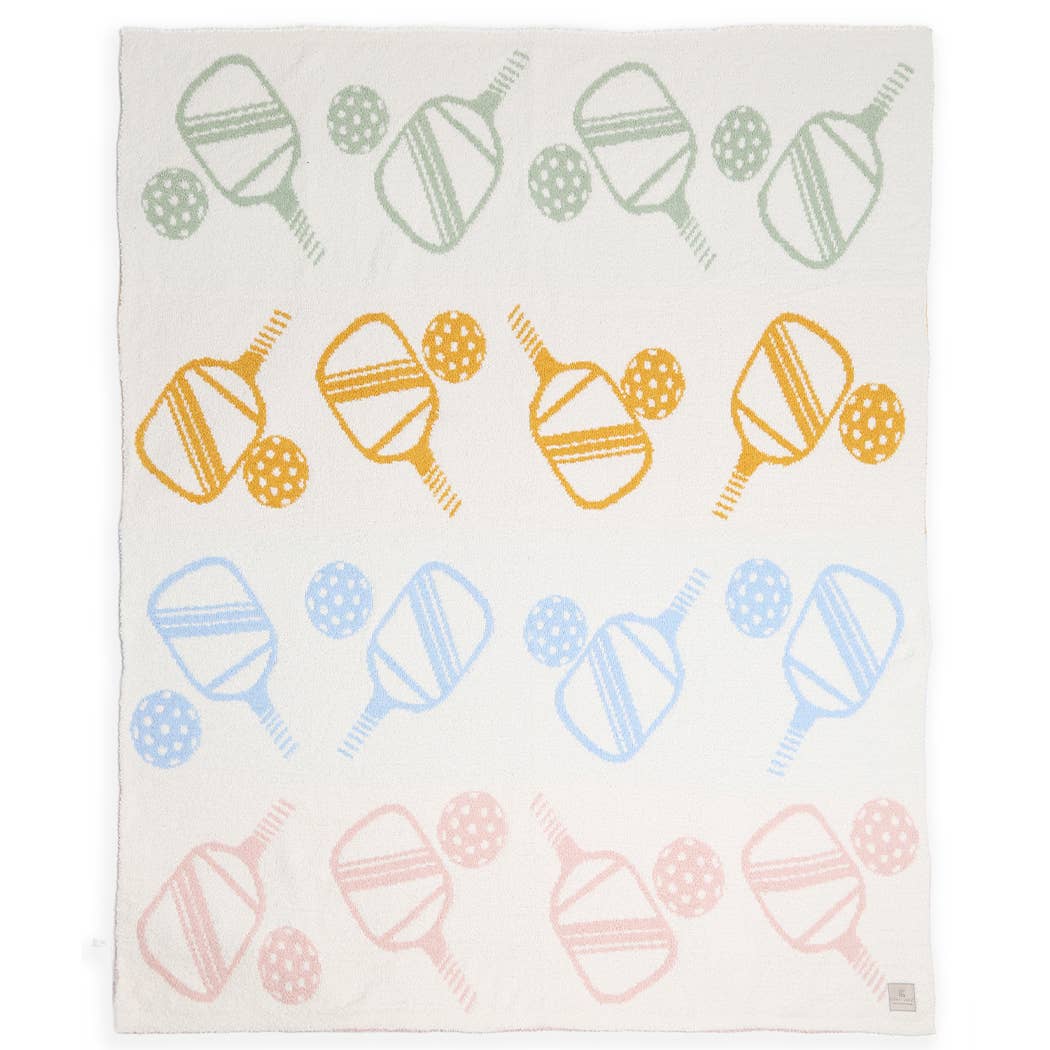 Pickleball Printed Cozy Soft Throw Blanket
