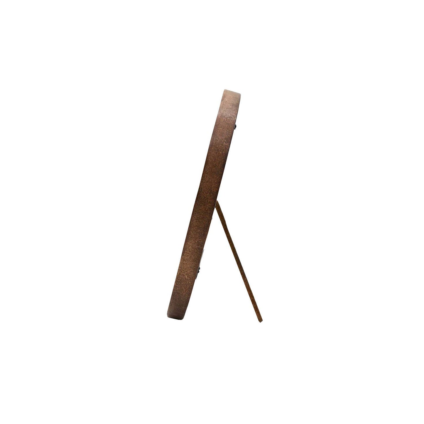 Ansel Round Picture Frame with Brass Inlay 4x4
