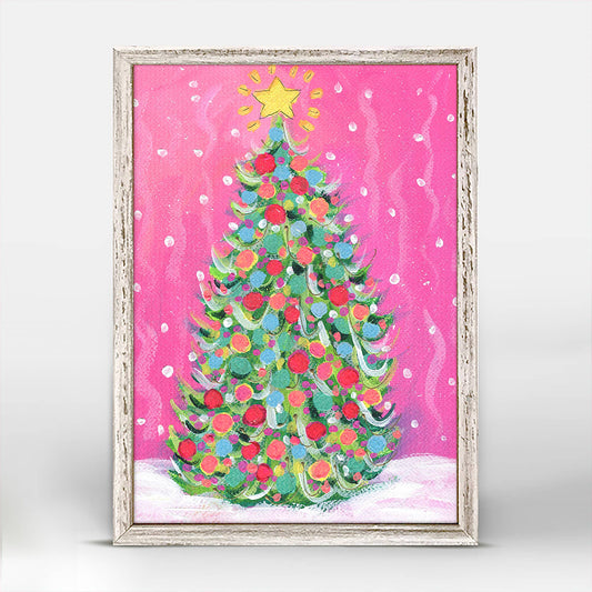 Holiday - Christmas Tree Single Mini Framed Canvas